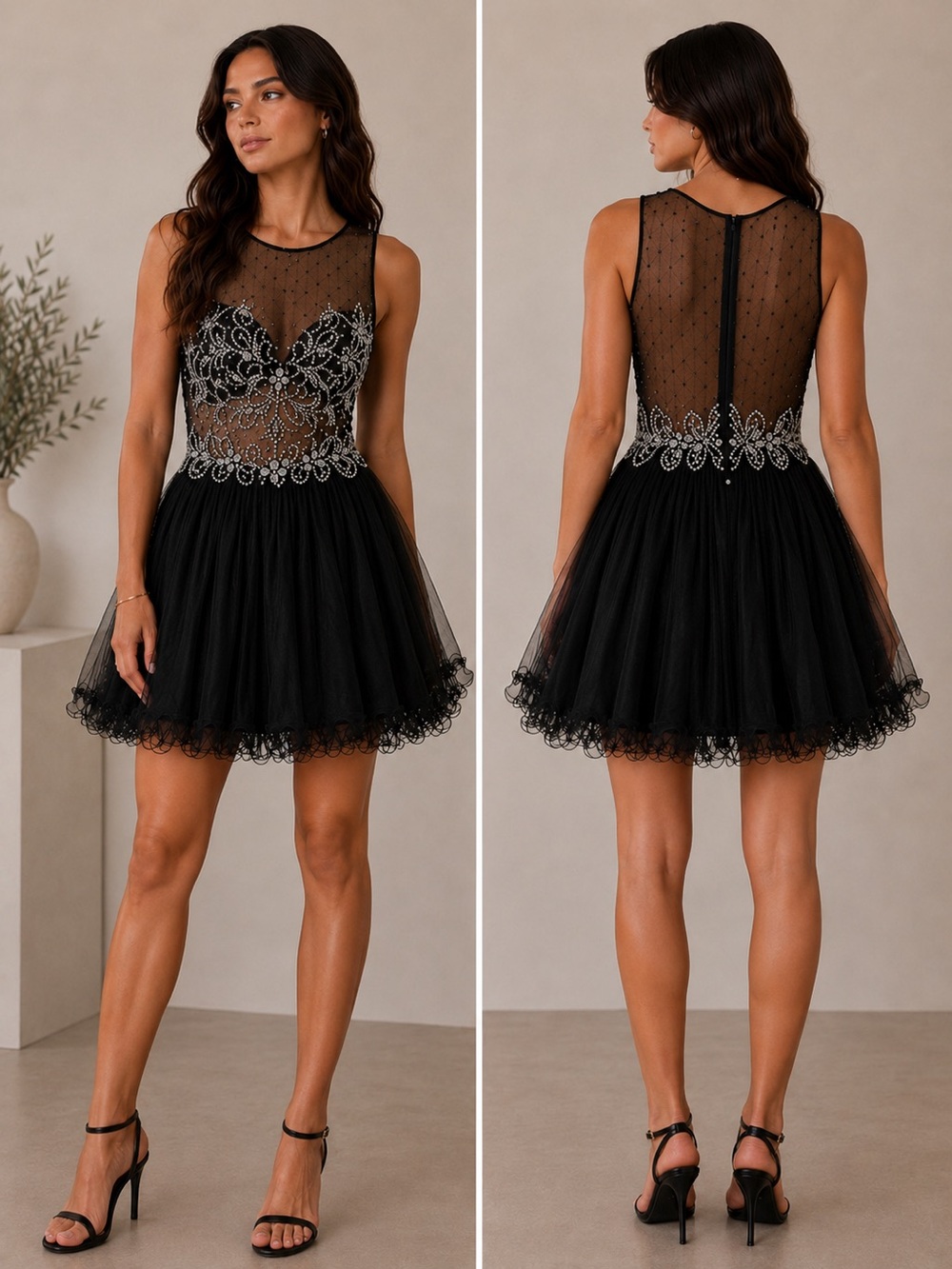Samila & Co Formal Beaded Tulle / Prom Dress
Size‎ 0-2
